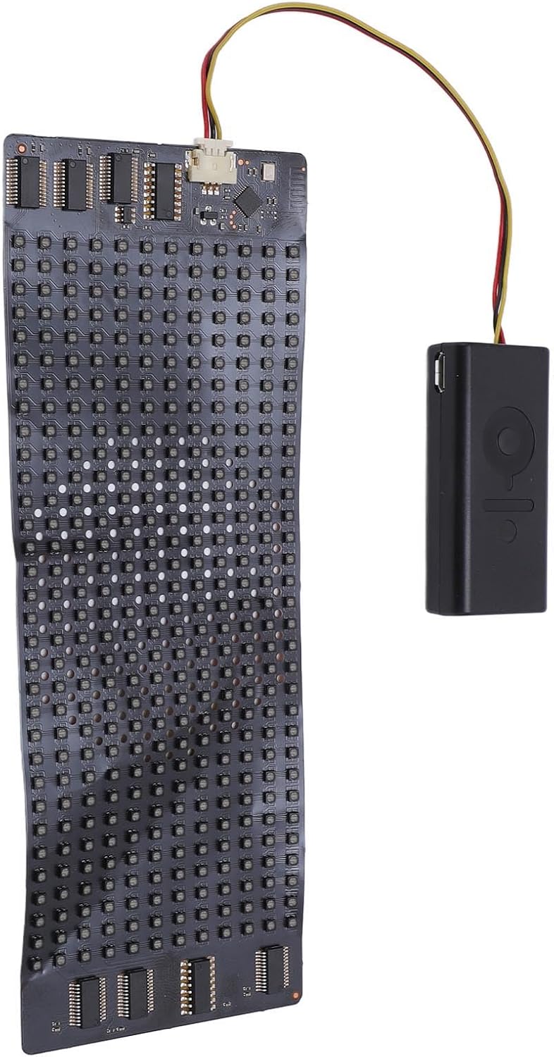 Focket Flexible LED Display, Programmable HD Full Color Screen with 12x32 Resolution for Bags Hats Glasses with APP Control and RGB LED Beads - Image 5